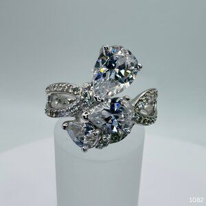 Handmade Jewelry Natural White Topaz 4ct Ring 925 Silver Size 8 Resizable